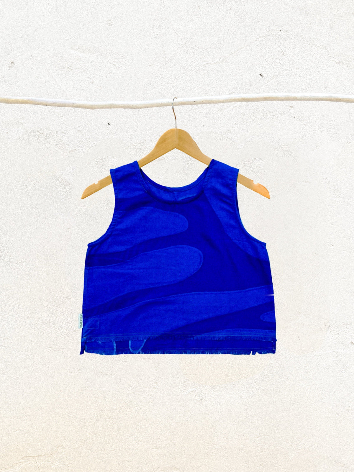 Woven Tank Top in Double Blue batik