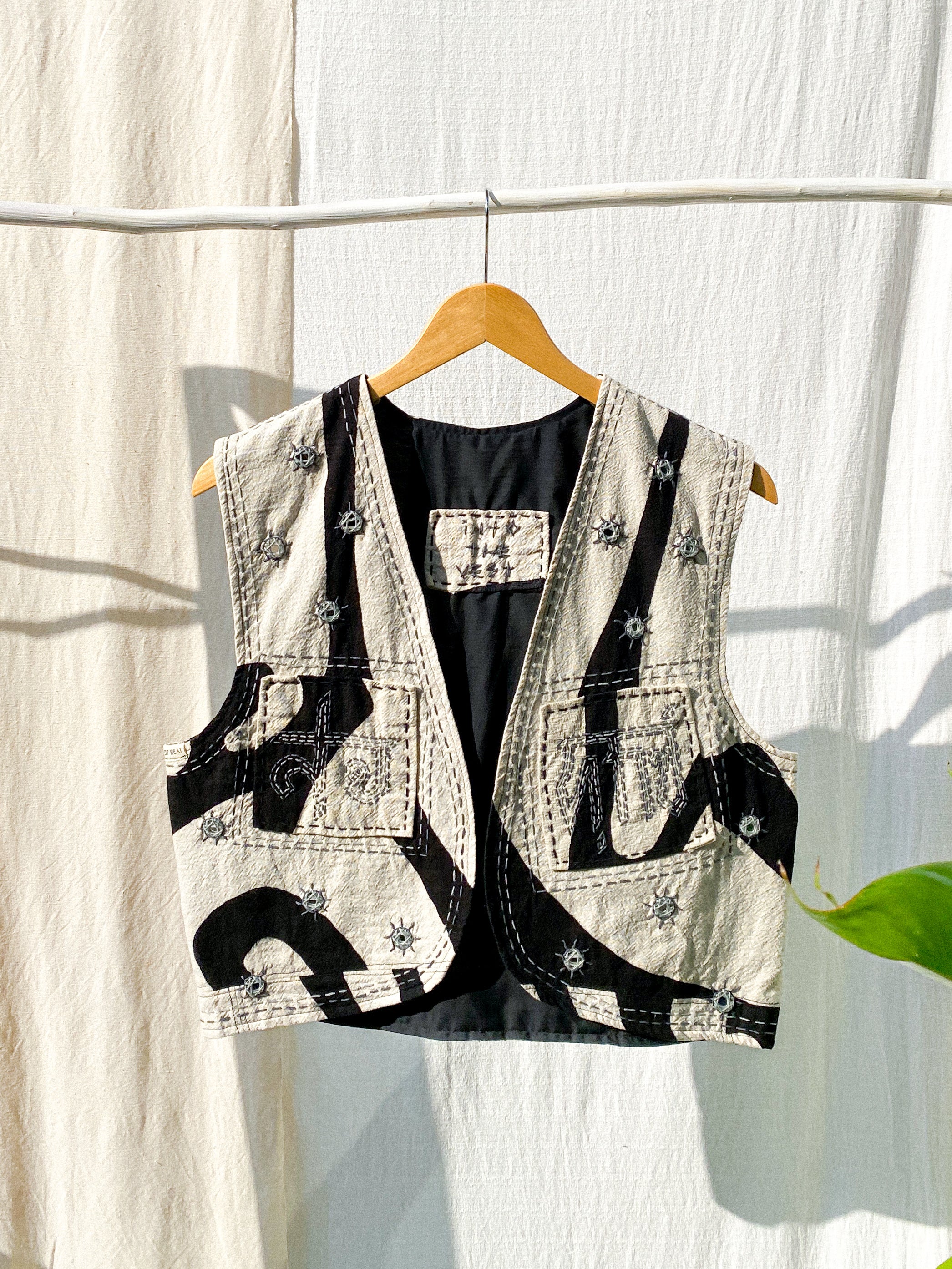 Batik + Hand Embroidered Vest