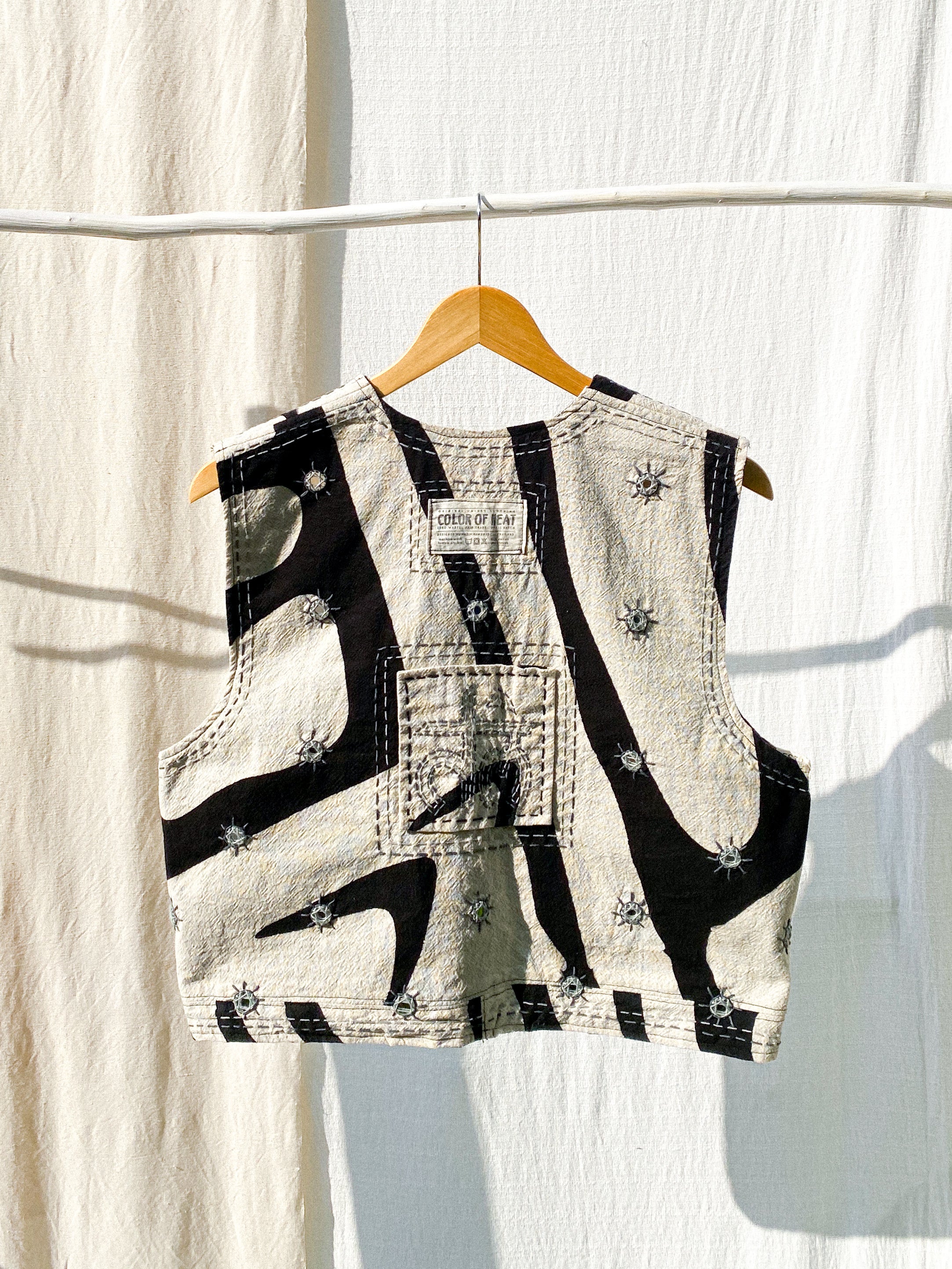 Batik + Hand Embroidered Vest