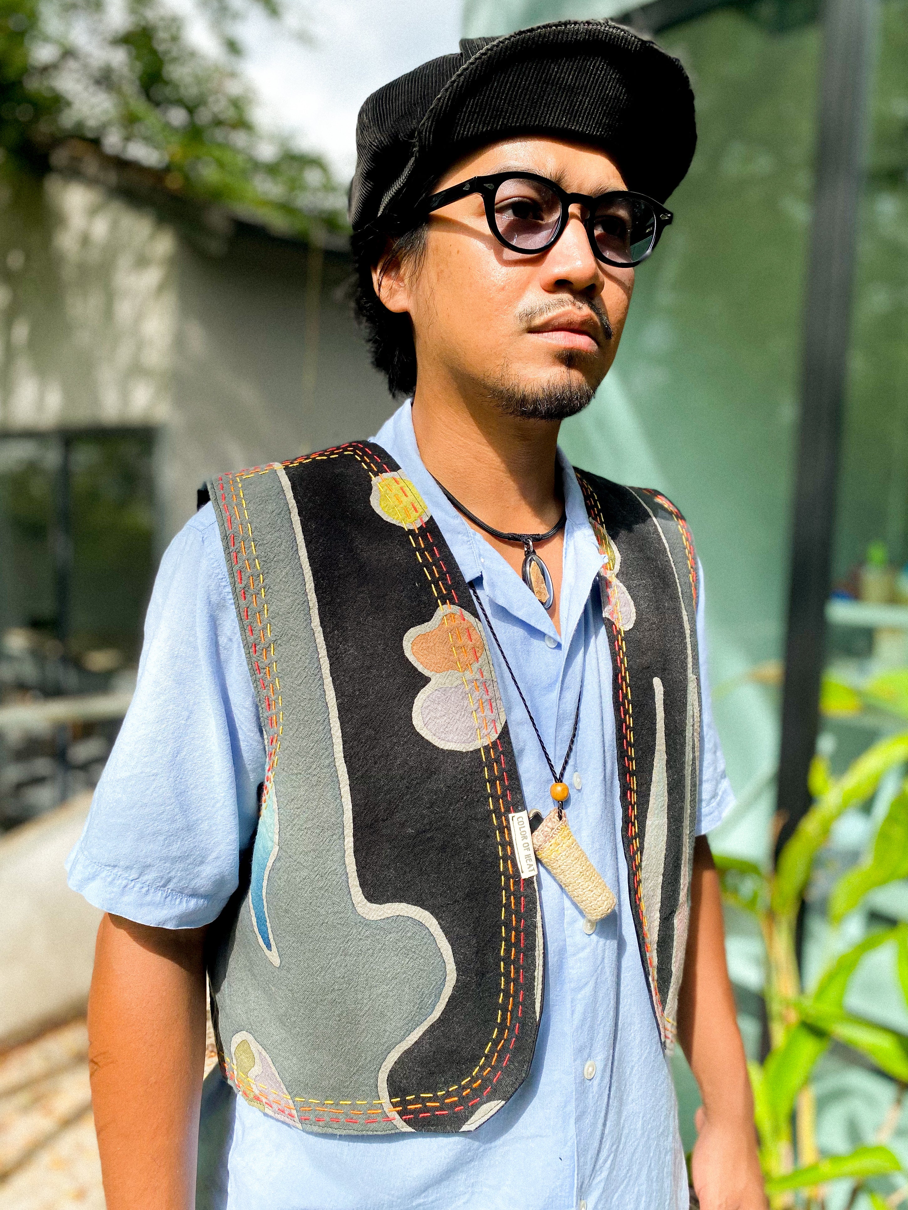 Batik + Hand Embroidered Vest
